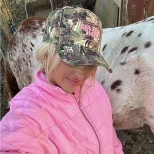 camo and pink dairy boy hat